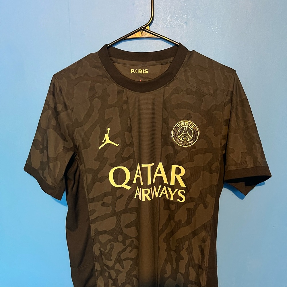 Jordan Black Camouflage T-Shirt with Yellow Accents